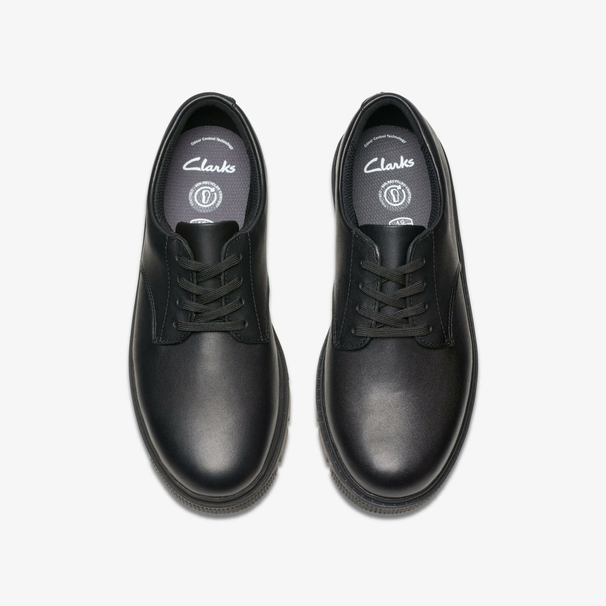 Lorcam Loop Youth Black Leather - Clarks Special Offer