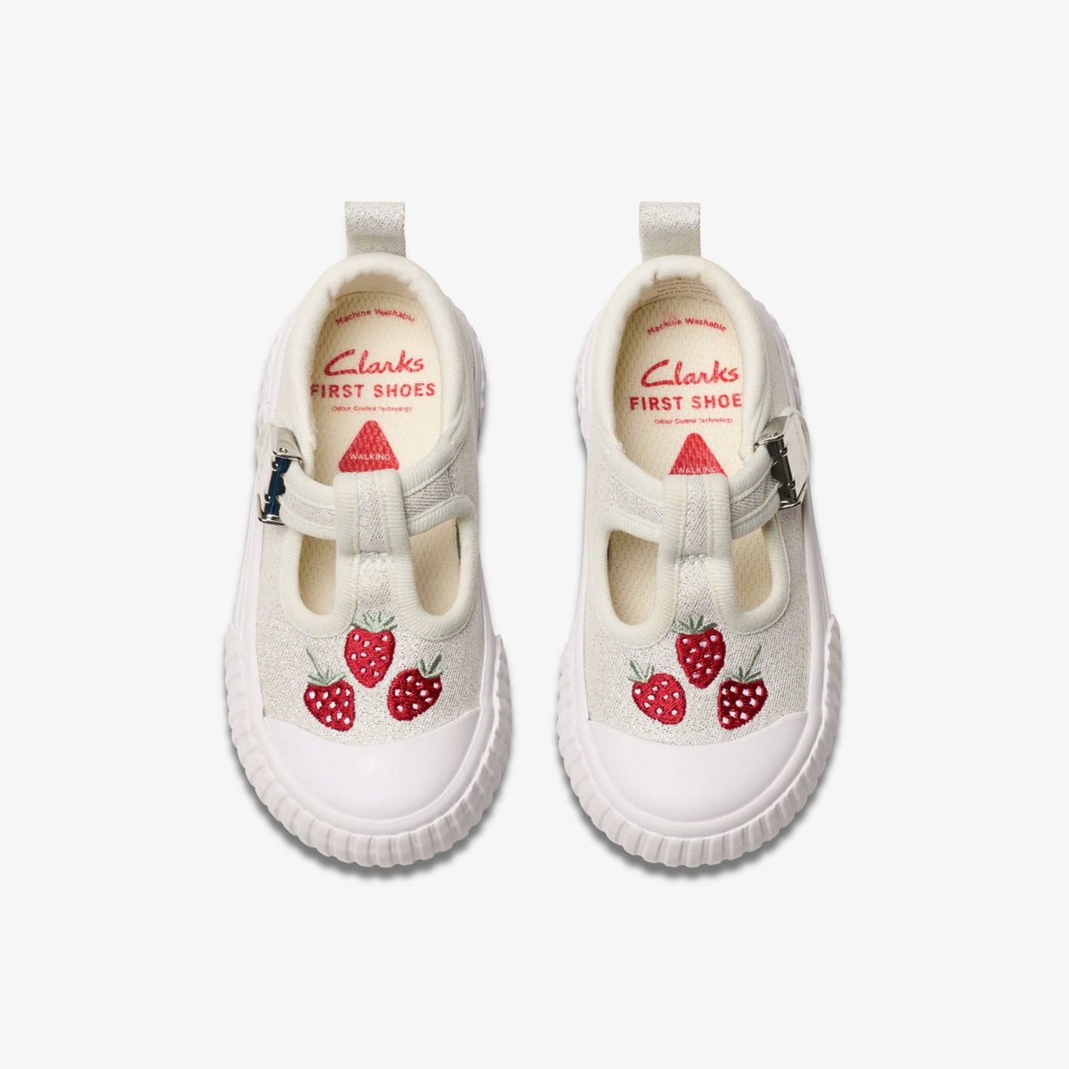 Foxing Berry Toddler Silver Fabric - Clarks Exclusive
