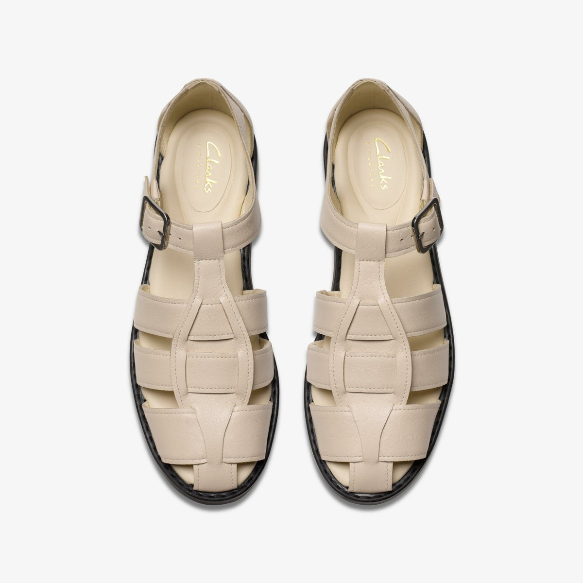 Hana Sun Off White Leather - Clarks Popular