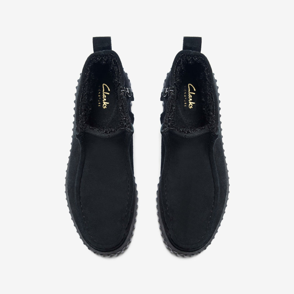 Torhill Cozy Black Warmlined Suede - Clarks Trusted