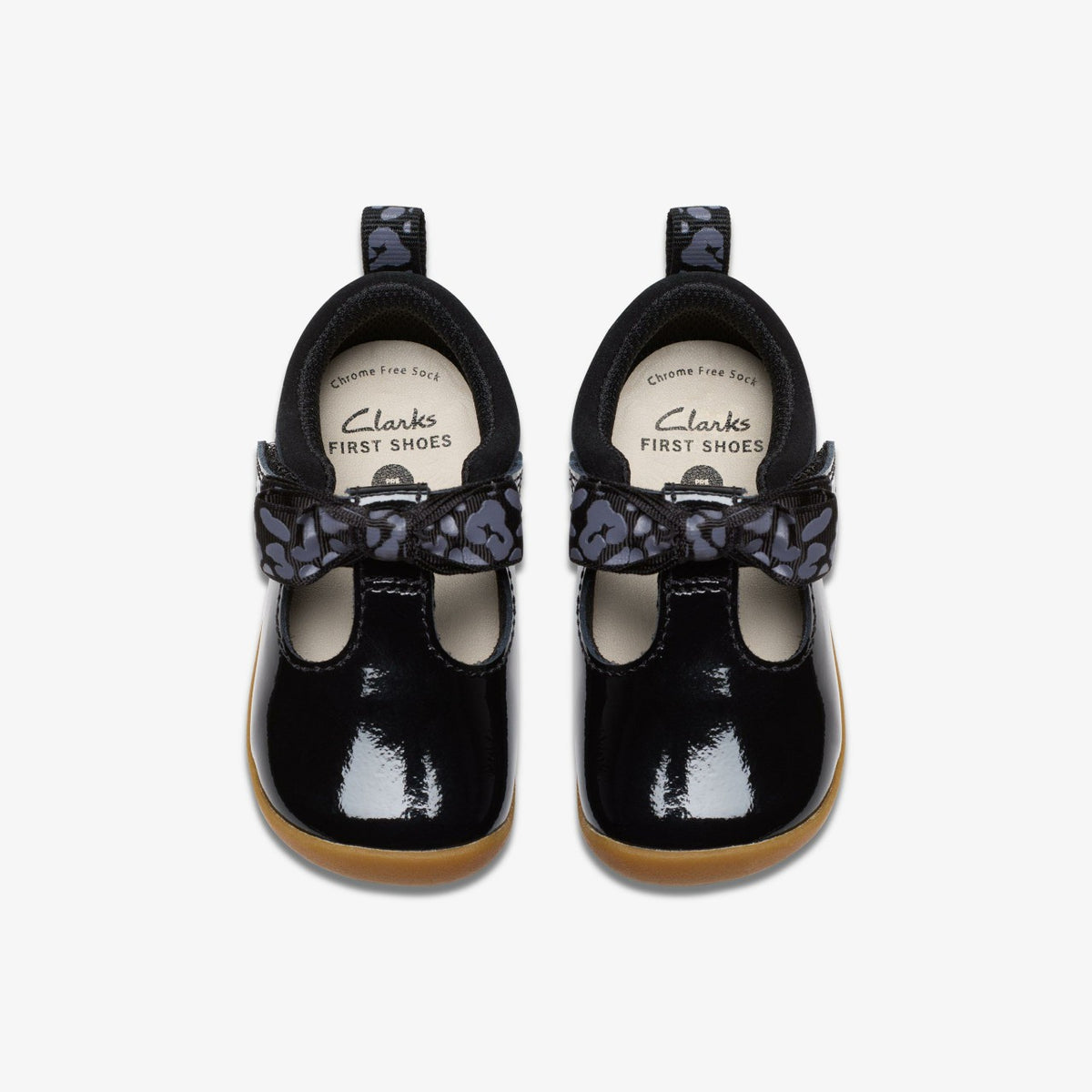 Roamer Trim Toddler Black Patent - Clarks Exclusive