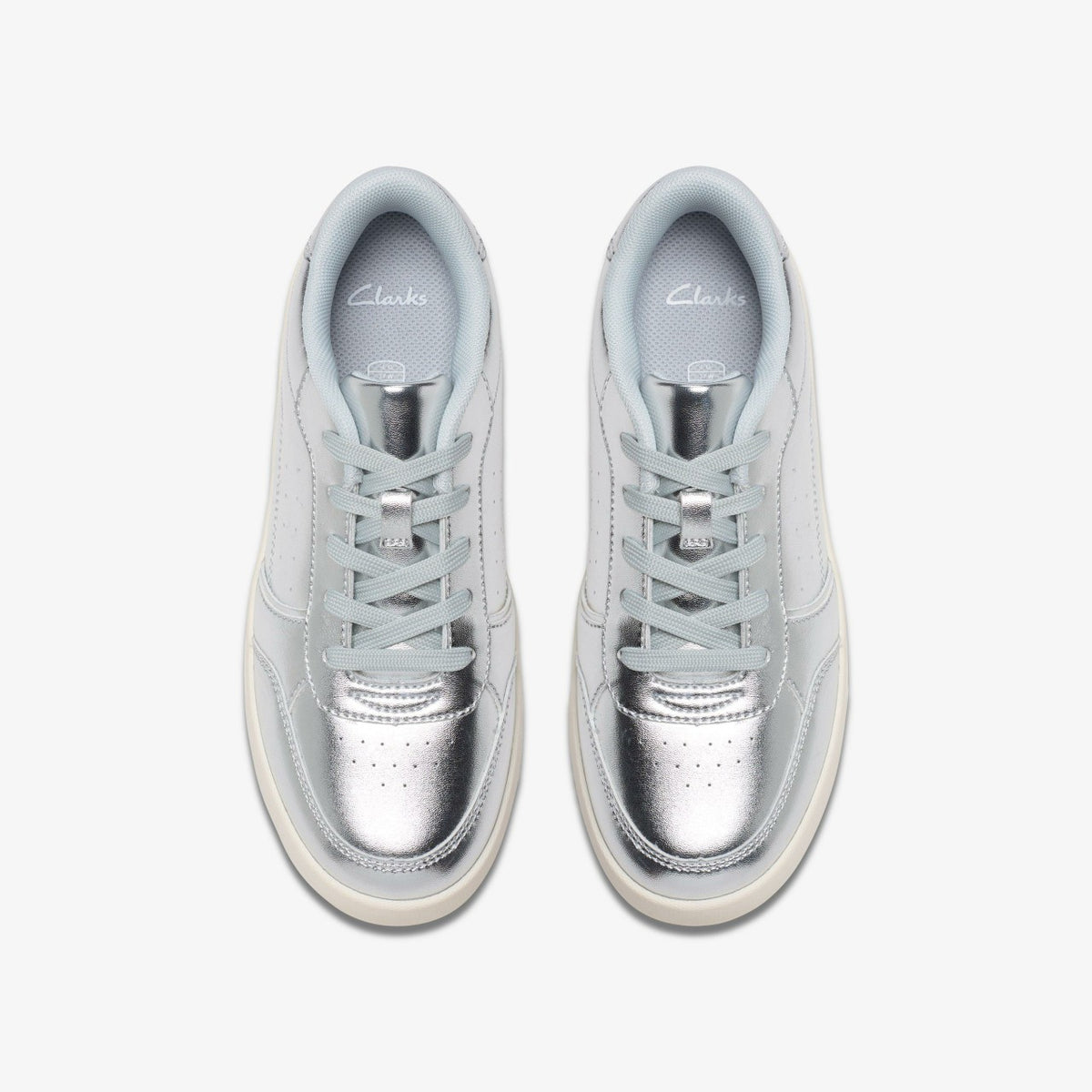 Barley Step Youth Silver Metallic - Clarks Classic