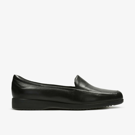 Georgia Loafer Black Leather - Clarks Top Pick