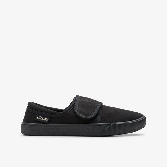 Hopper Run Black Fabric - Clarks Discount
