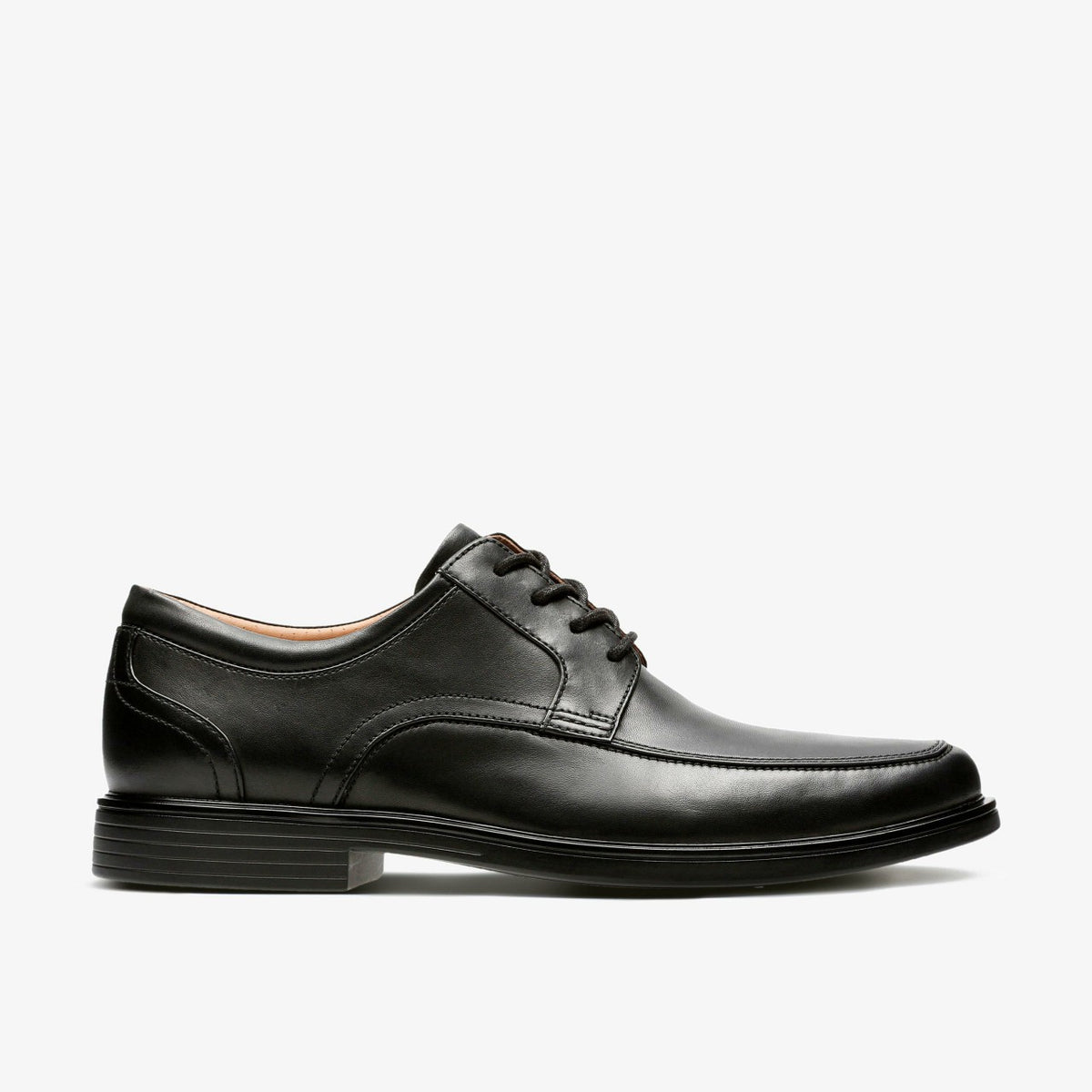 Un Aldric Park Black Leather - Clarks Essential