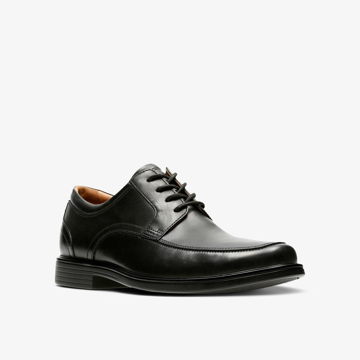 Un Aldric Park Black Leather - Clarks Essential