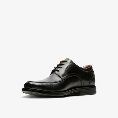 Un Aldric Park Black Leather - Clarks Essential