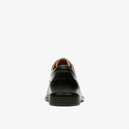 Un Aldric Park Black Leather - Clarks Essential