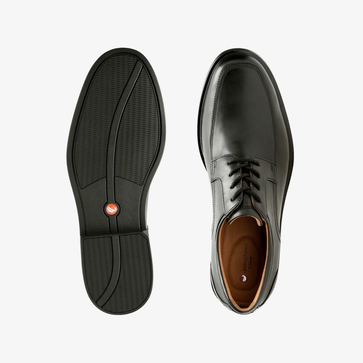 Un Aldric Park Black Leather - Clarks Essential