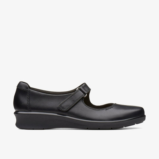 Hope Henley Black Leather - Clarks Popular