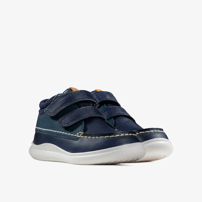 Crest Tuktu Toddler Navy Leather - Clarks Sale