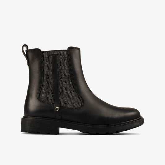 Astrol Orin Kid Black Leather - Clarks Everyday