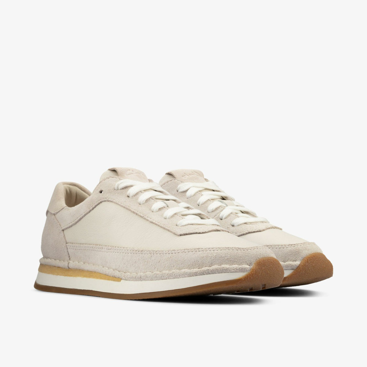 Craft Run Lace White Suede - Clarks Featured