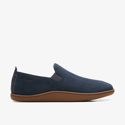 Home Mocc Slipper Navy Suede - Clarks Trusted