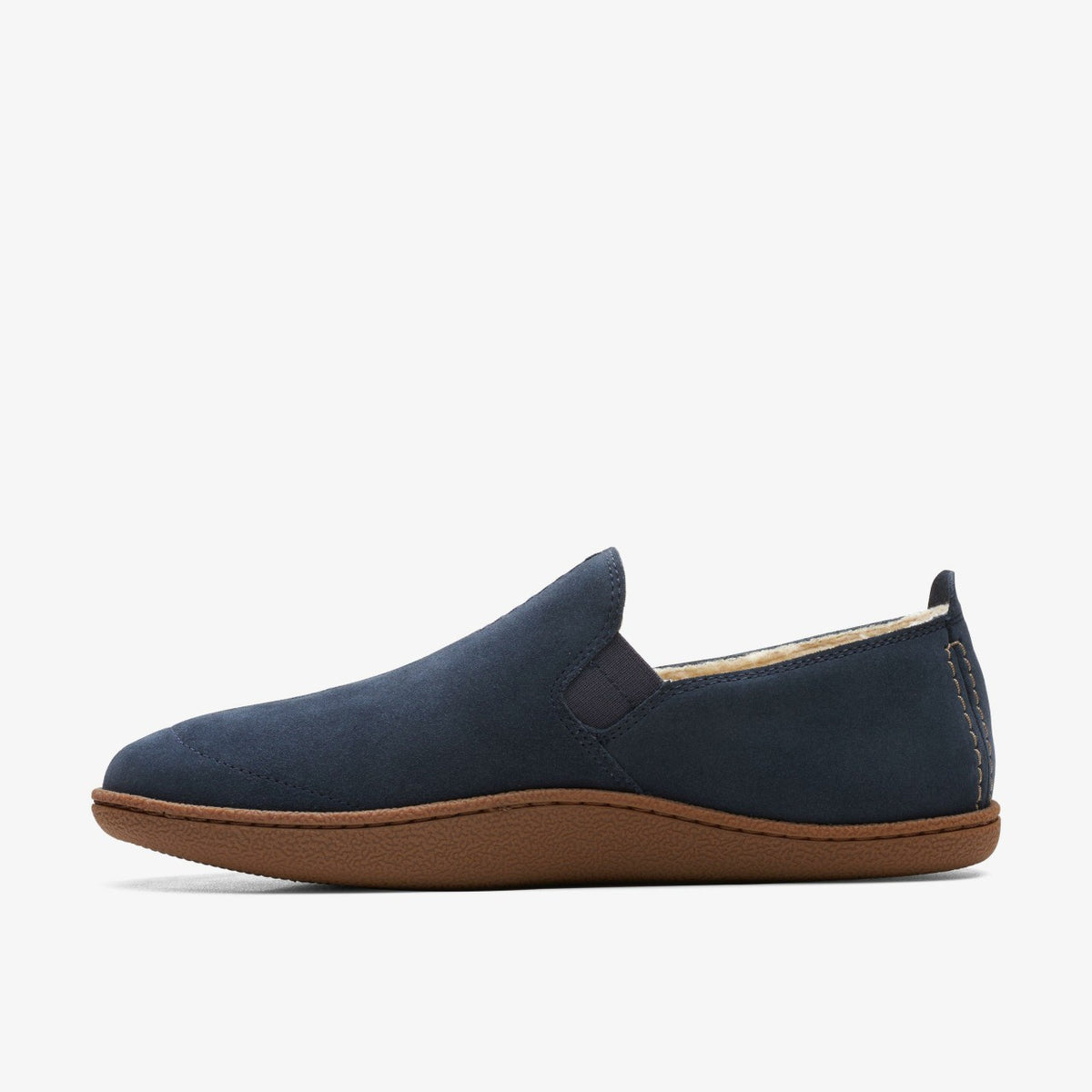 Home Mocc Slipper Navy Suede - Clarks Trusted