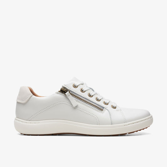 Nalle Lace White Leather - Clarks Sale