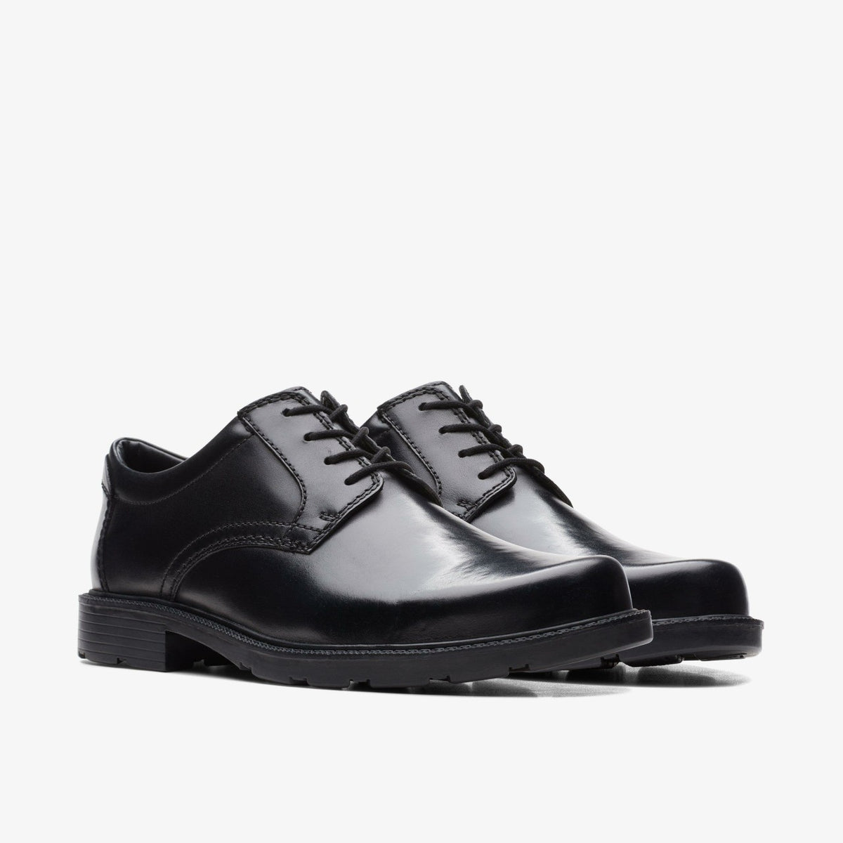 Kerton Lace Black Leather - Clarks Everyday