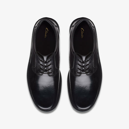 Kerton Lace Black Leather - Clarks Everyday