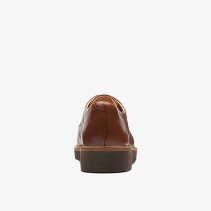 Glickly Derby Dark Tan Leather - Clarks Essential