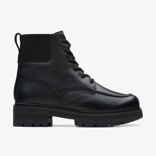 Orianna Mid Black Warmlined Leather - Clarks Recommended