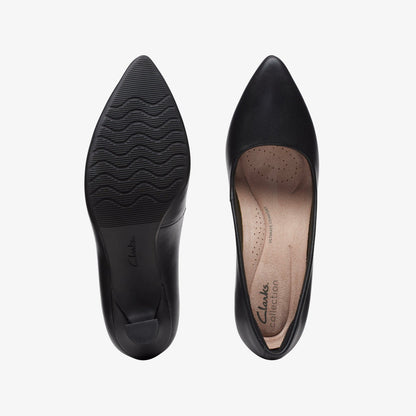 Kataleyna Gem Black Leather - Clarks Customer Favorite