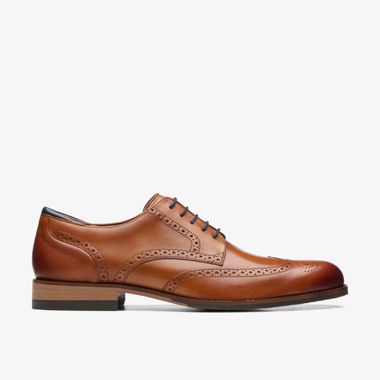 Craft Arlo Limit Brogue Tan Leather - Clarks Classic