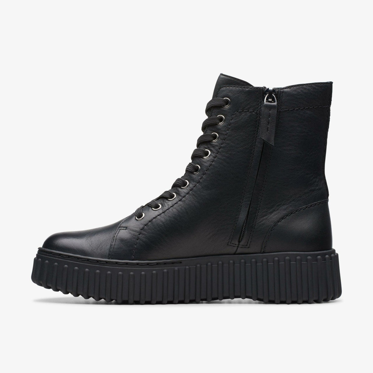 Torhill Rise Ankle Boot Black Leather - Clarks Trusted