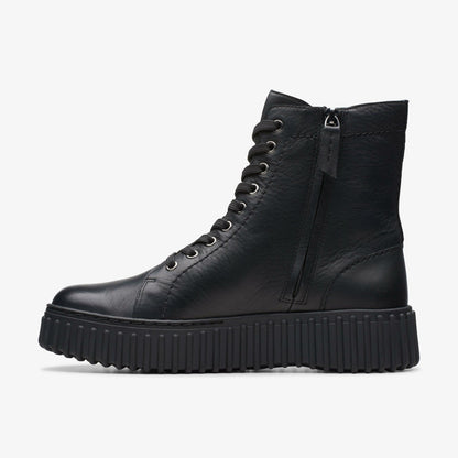 Torhill Rise Ankle Boot Black Leather - Clarks Trusted