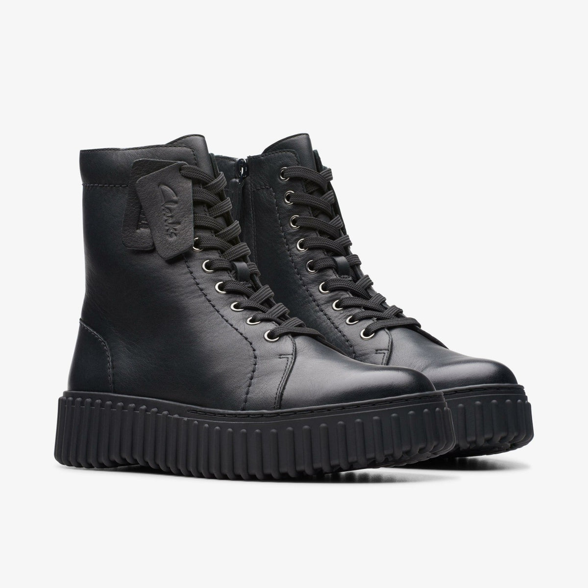 Torhill Rise Ankle Boot Black Leather - Clarks Trusted