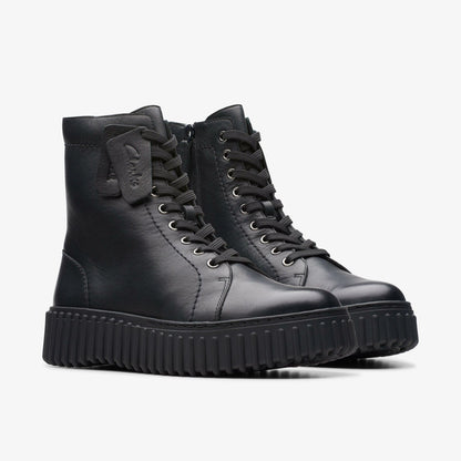 Torhill Rise Ankle Boot Black Leather - Clarks Trusted