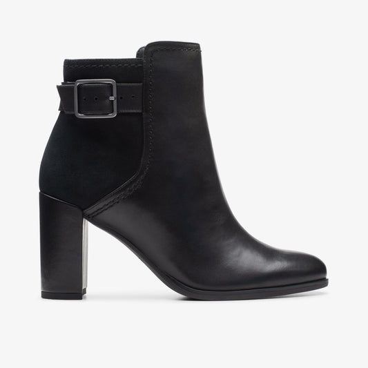 Freva 85 Buckle Black Leather - Clarks Trending