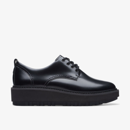 Orianna W Derby Black Leather - Clarks Best Seller