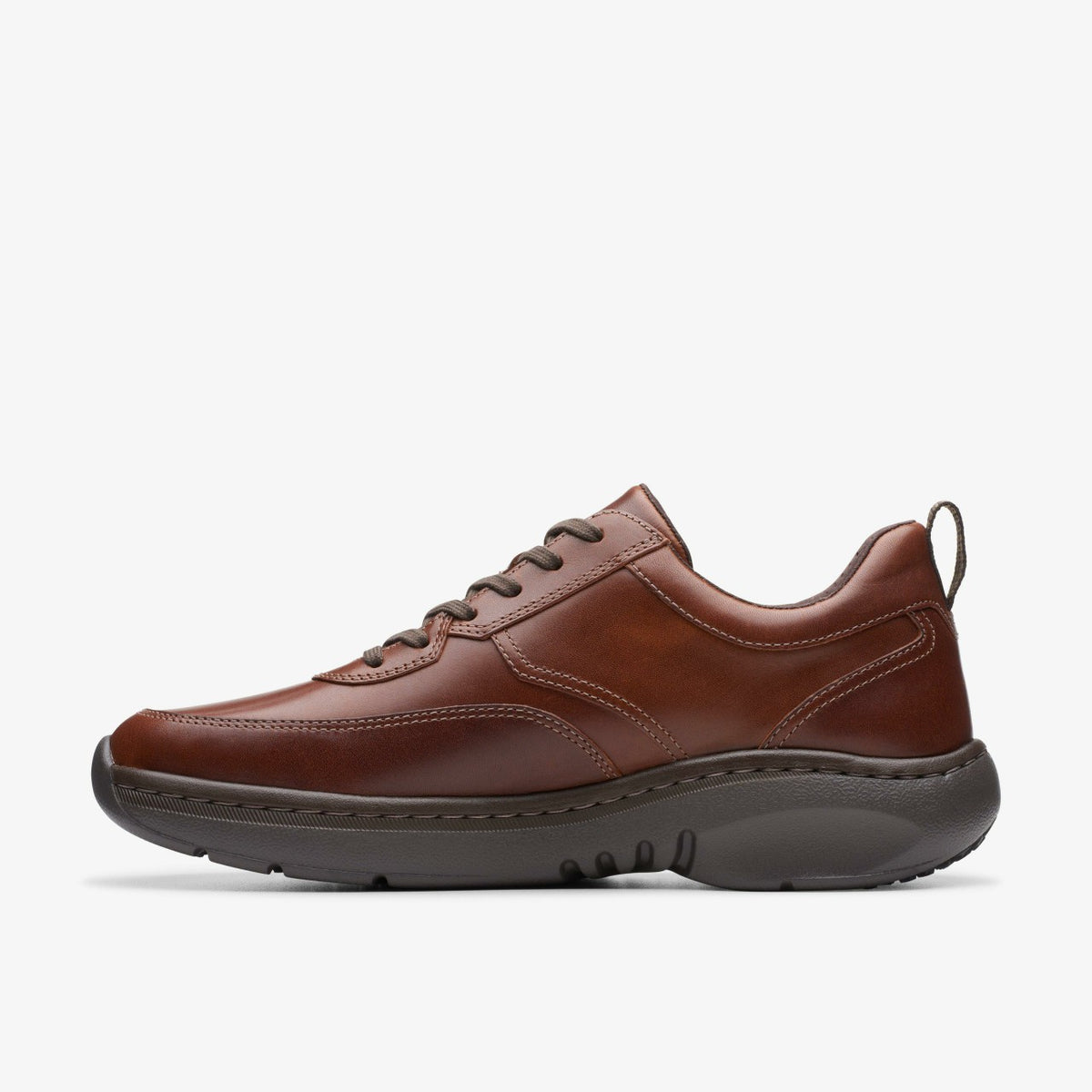 Clarks Pro Lace Dark Tan Leather - Clarks Popular