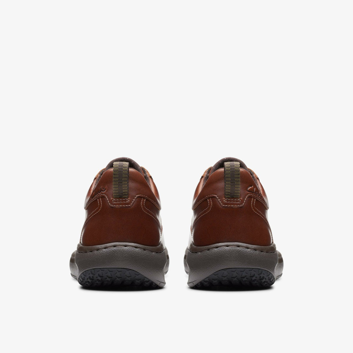 Clarks Pro Lace Dark Tan Leather - Clarks Popular