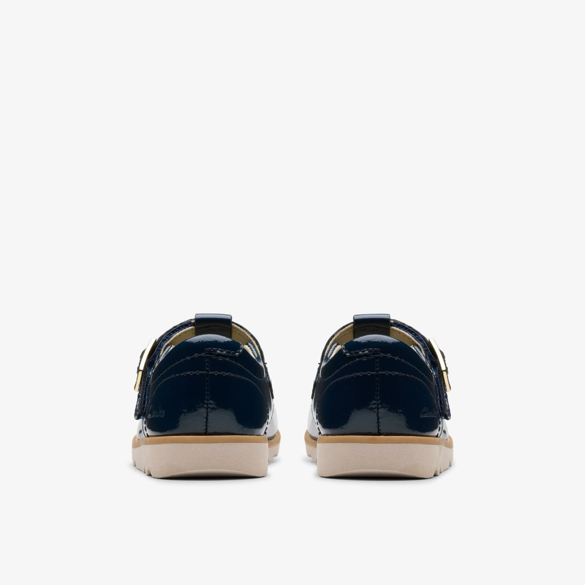 Crown Print Toddler Navy Patent - Clarks Classic