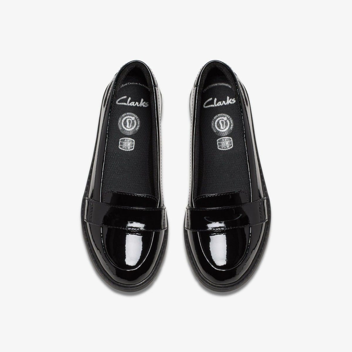 Scala Loafer Kid Black Patent - Clarks Special Offer