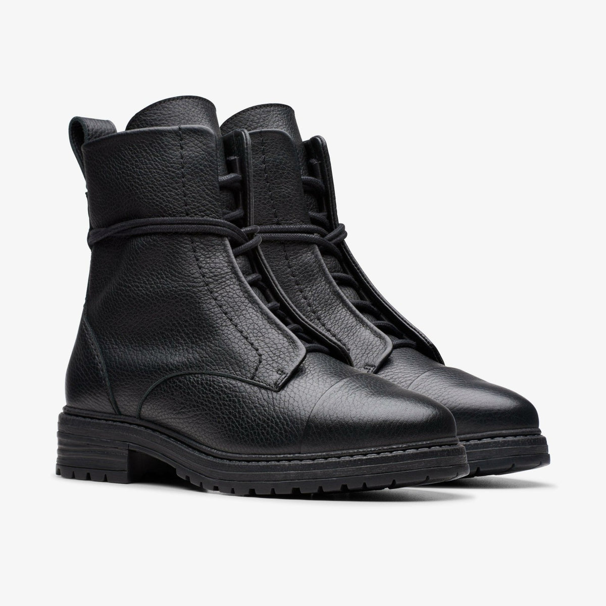 Rixley Lace Black Leather - Clarks Special Offer