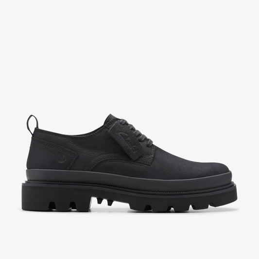 Badell Lace Black Nubuck - Clarks Discount