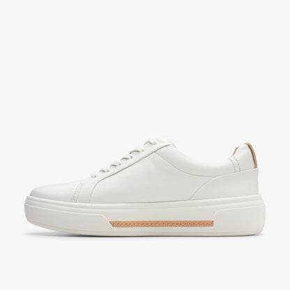 Hollyhock Walk Off White Leather - Clarks Trusted