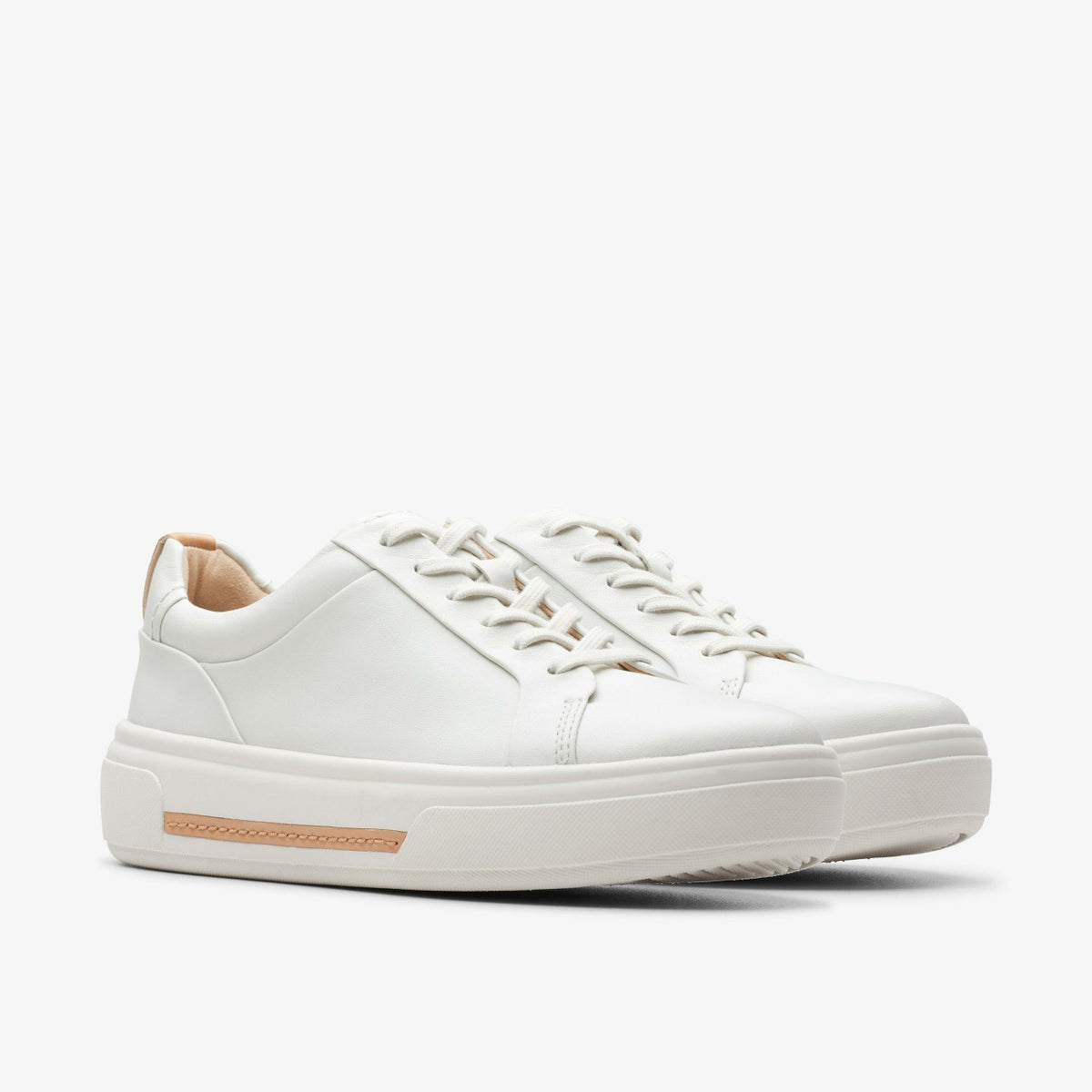 Hollyhock Walk Off White Leather - Clarks Trusted