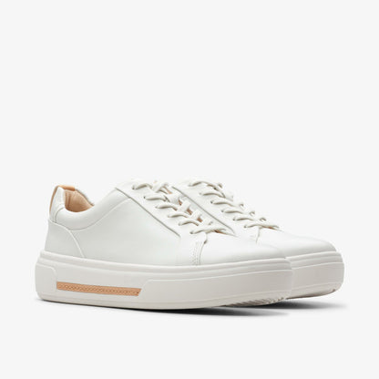 Hollyhock Walk Off White Leather - Clarks Trusted