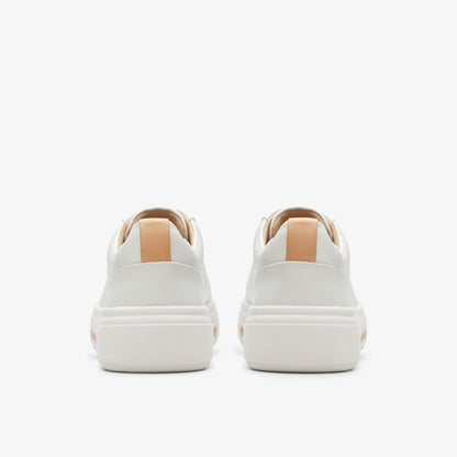 Hollyhock Walk Off White Leather - Clarks Trusted