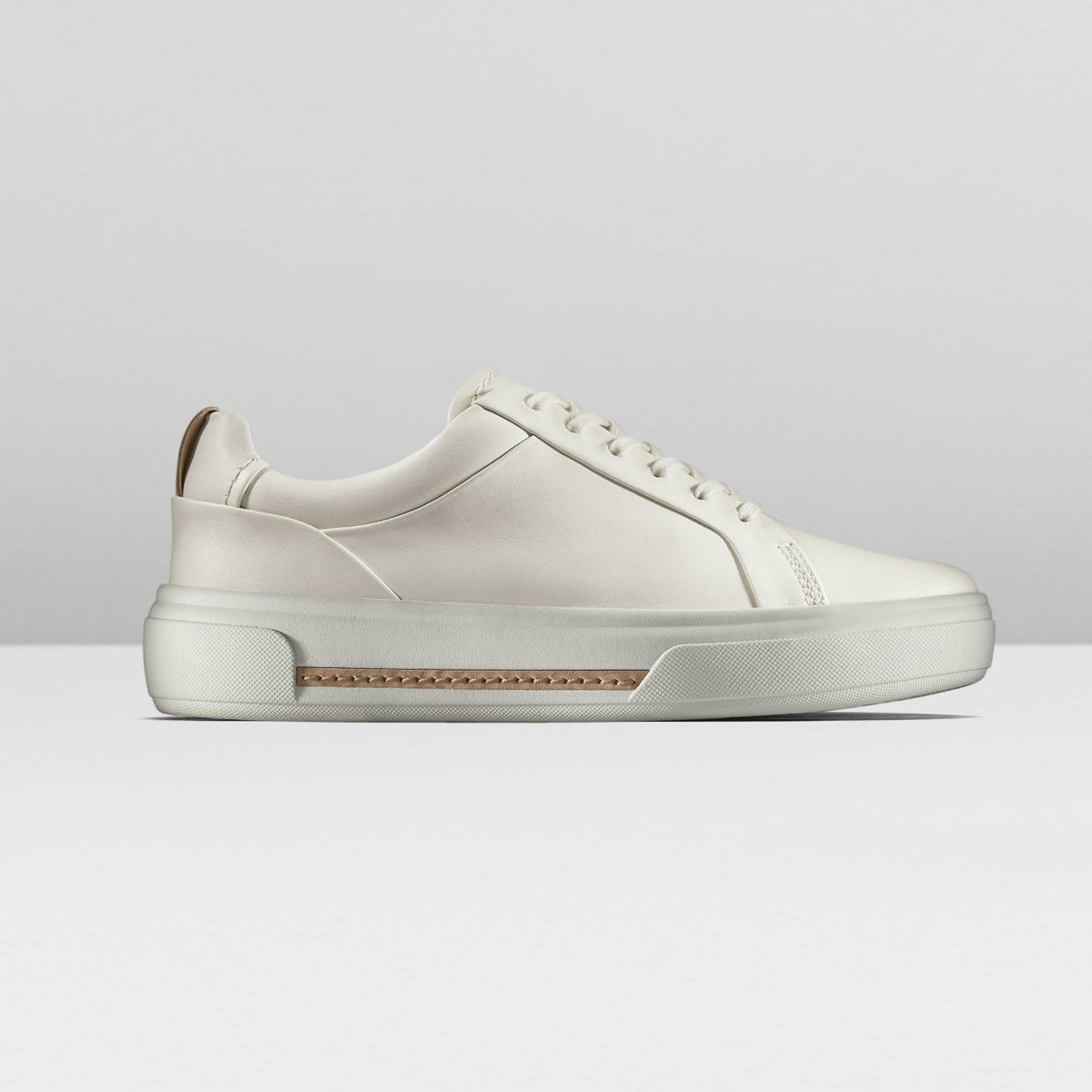 Hollyhock Walk Off White Leather - Clarks Trusted