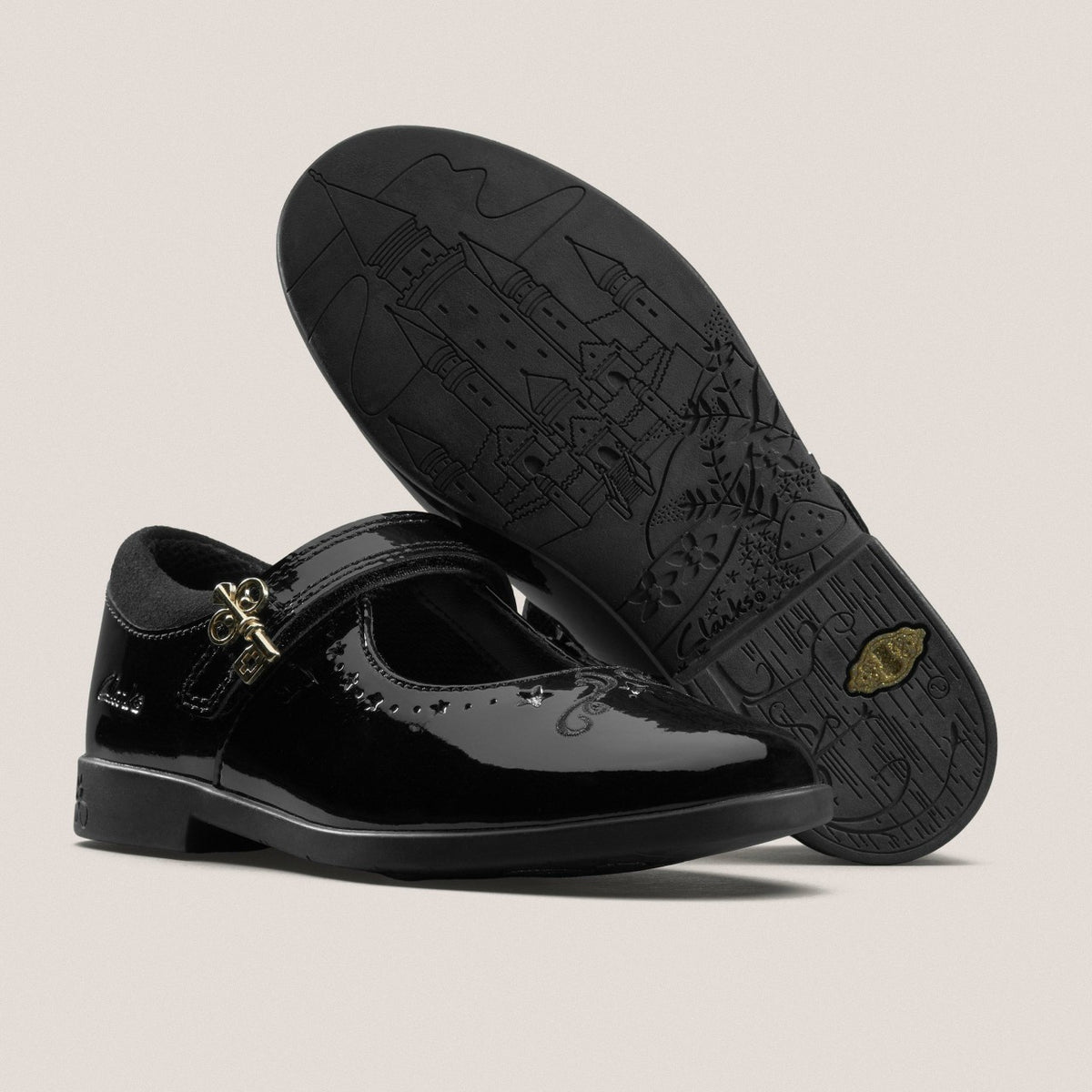 Lock Magic Kid Black Patent - Clarks Deals