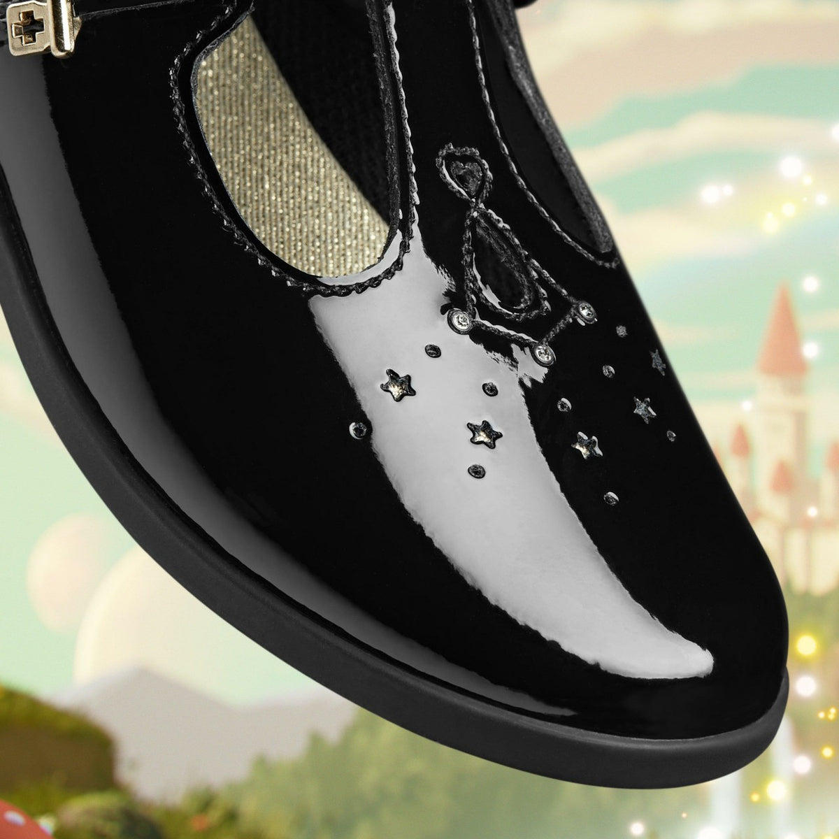 Lock Shine Kid Black Patent - Clarks Quality