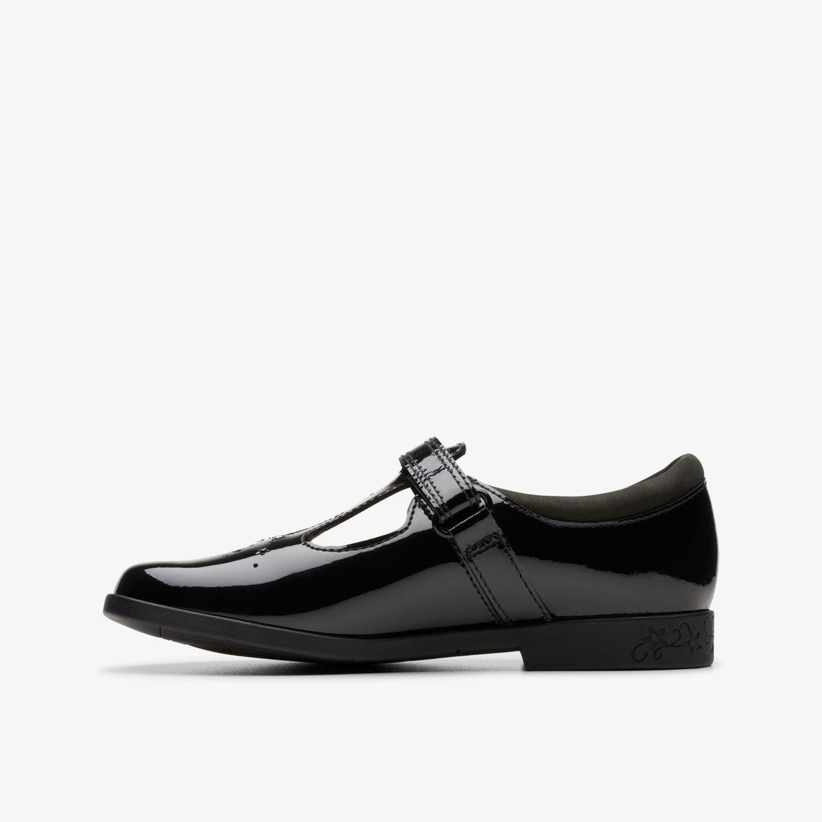 Lock Shine Kid Black Patent - Clarks Quality