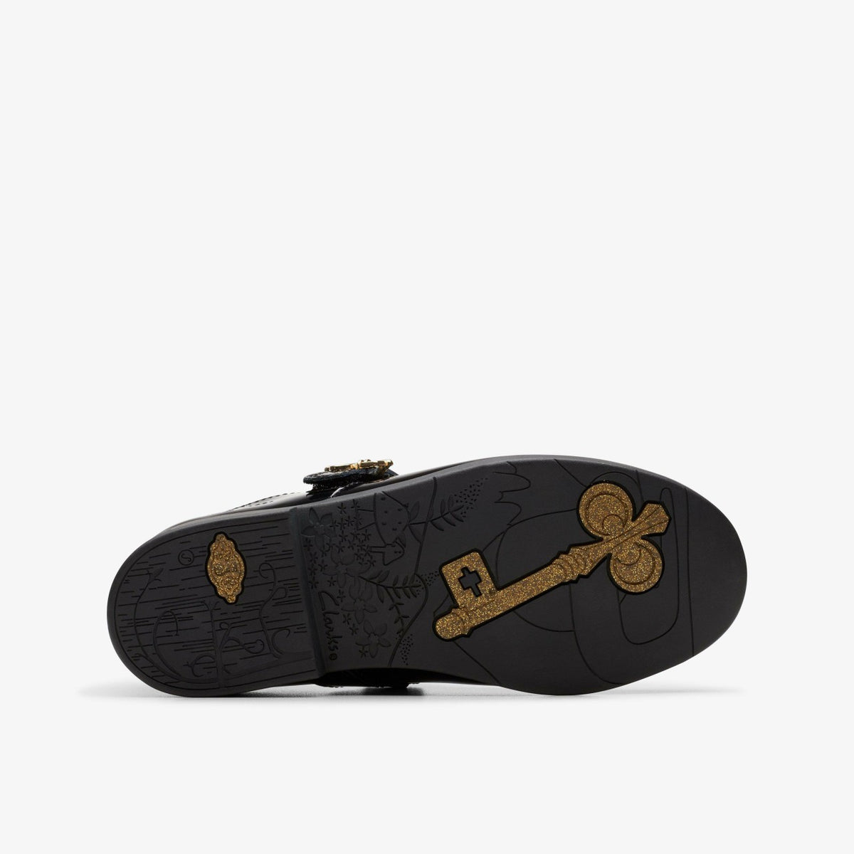 Lock Shine Kid Black Patent - Clarks Quality