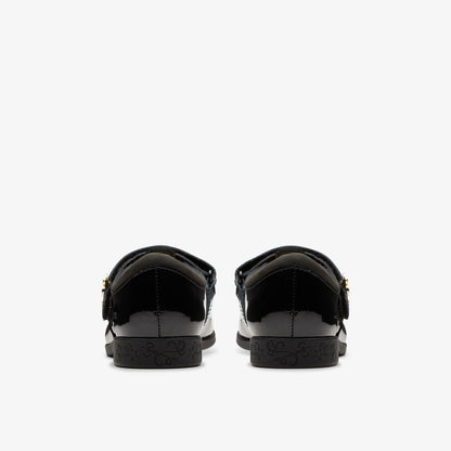 Lock Shine Kid Black Patent - Clarks Quality