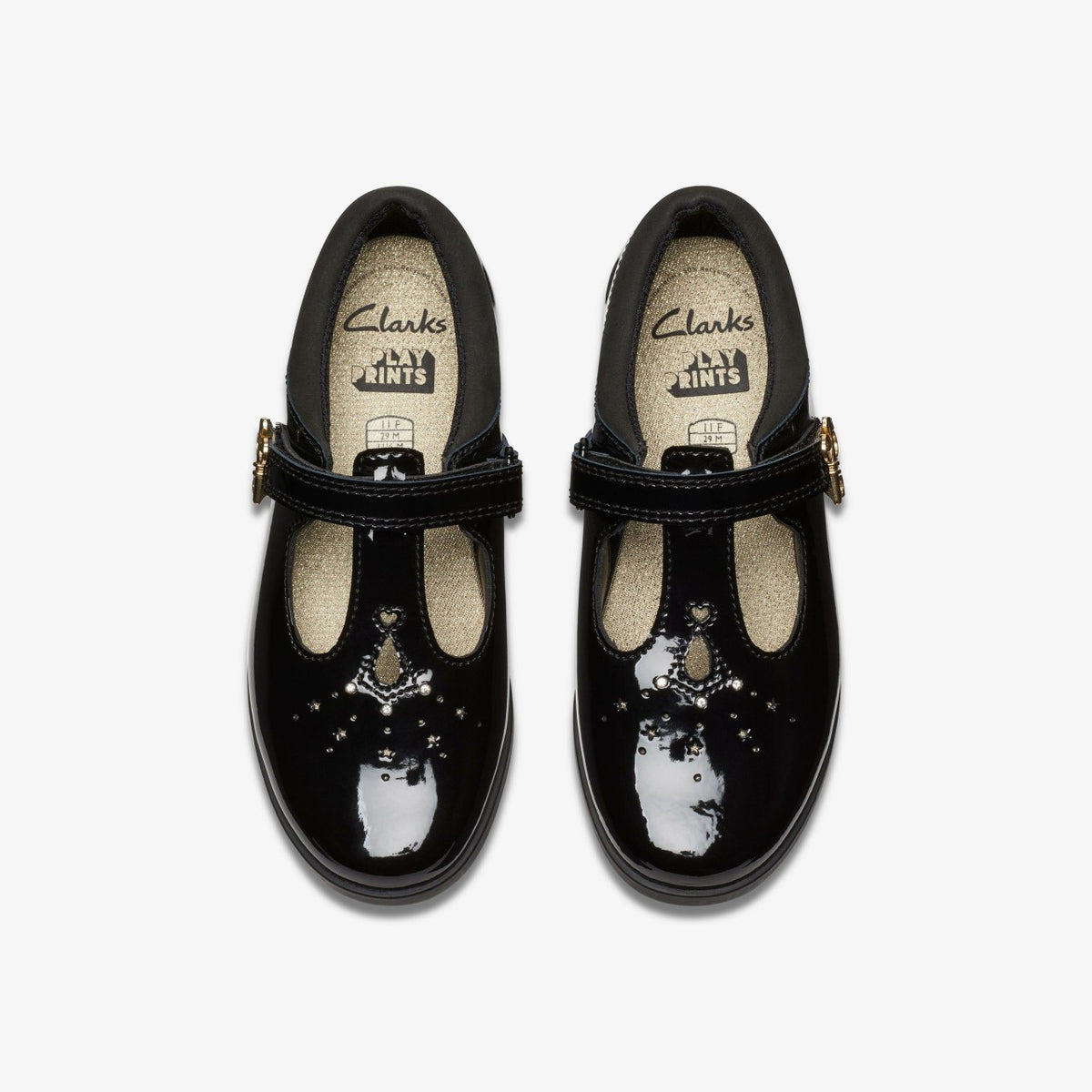 Lock Shine Kid Black Patent - Clarks Quality
