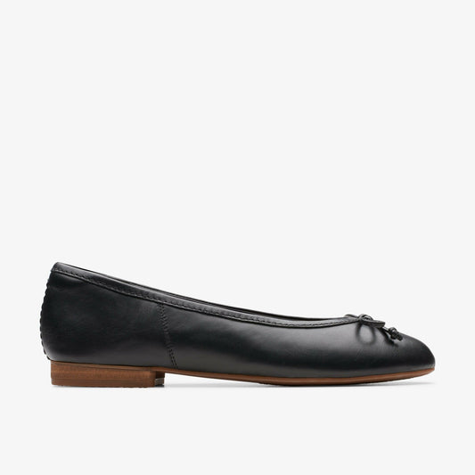Fawna Lily Black Leather - Clarks Smart Buy
